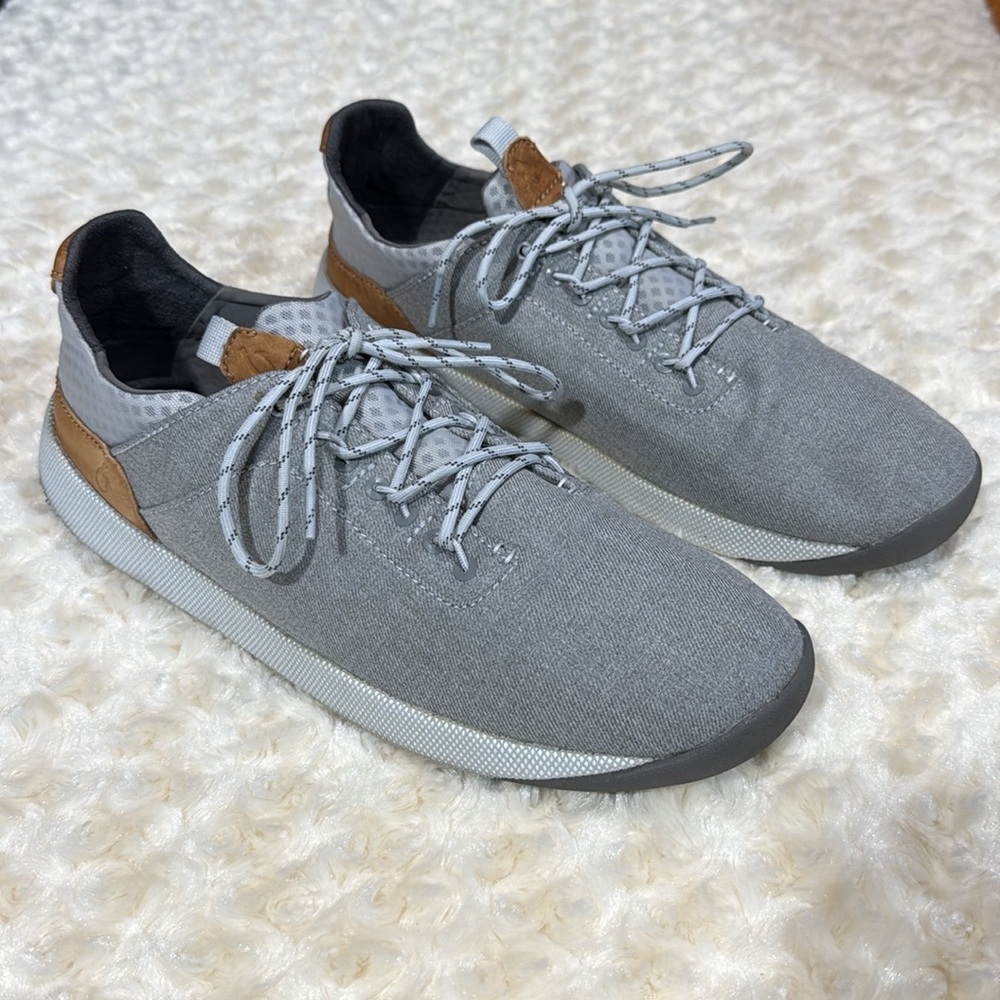 OluKai Gray and Brown Men's Sneakers, Nanea Li